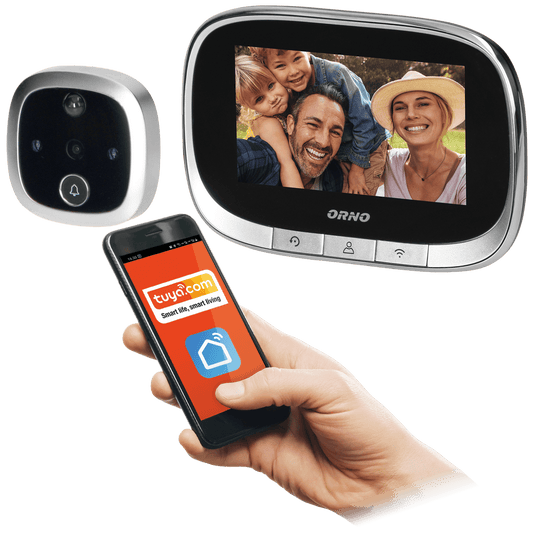 Orno Digitalna špijunka za ulazna vrata, 4.3", LCD, WiFi - OR-WIZ-1109