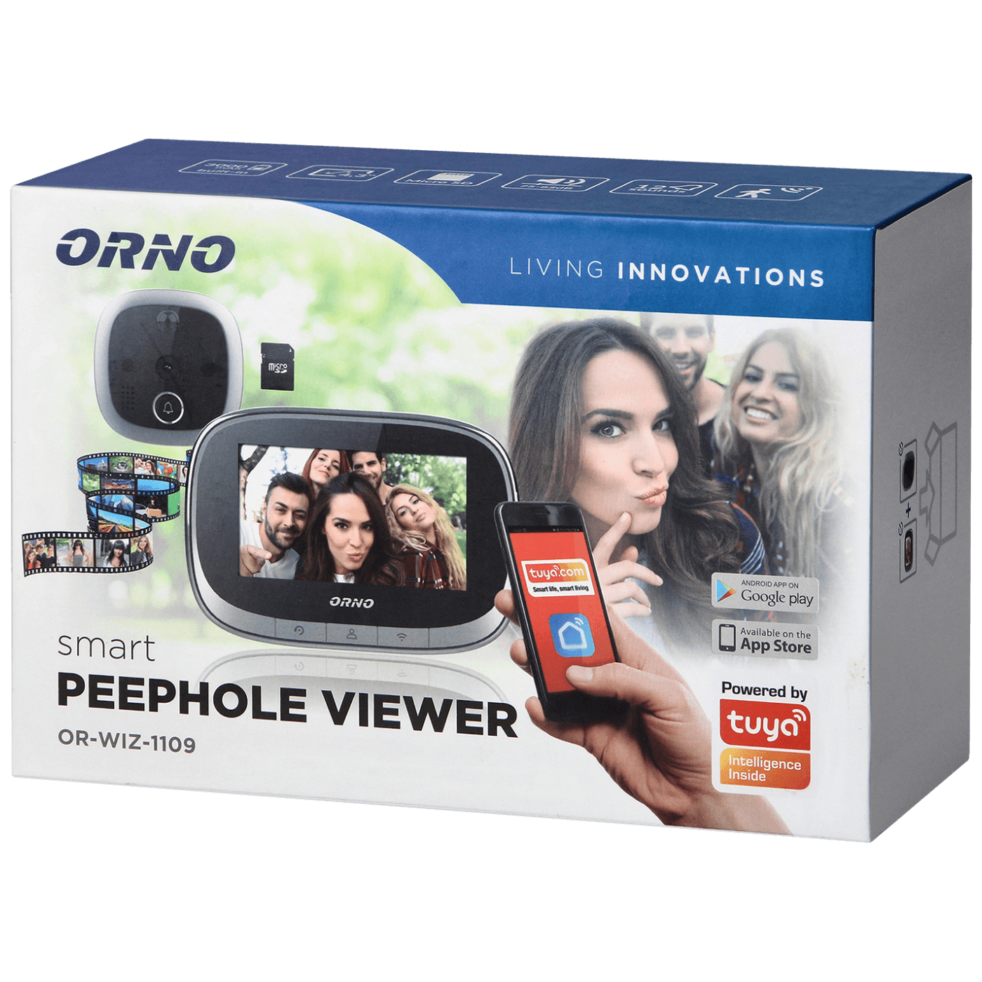 Orno Digitalna špijunka za ulazna vrata, 4.3", LCD, WiFi - OR-WIZ-1109