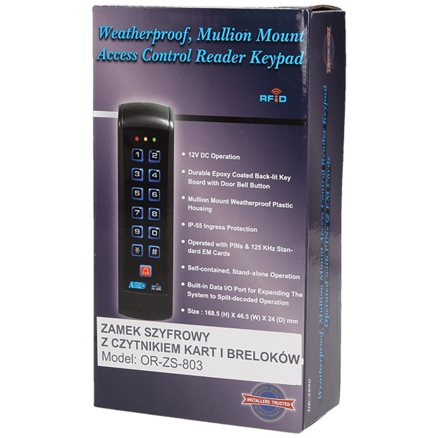 Orno Tastatura sa RFID karticom, Tag reader, IP55 - OR-ZS-803