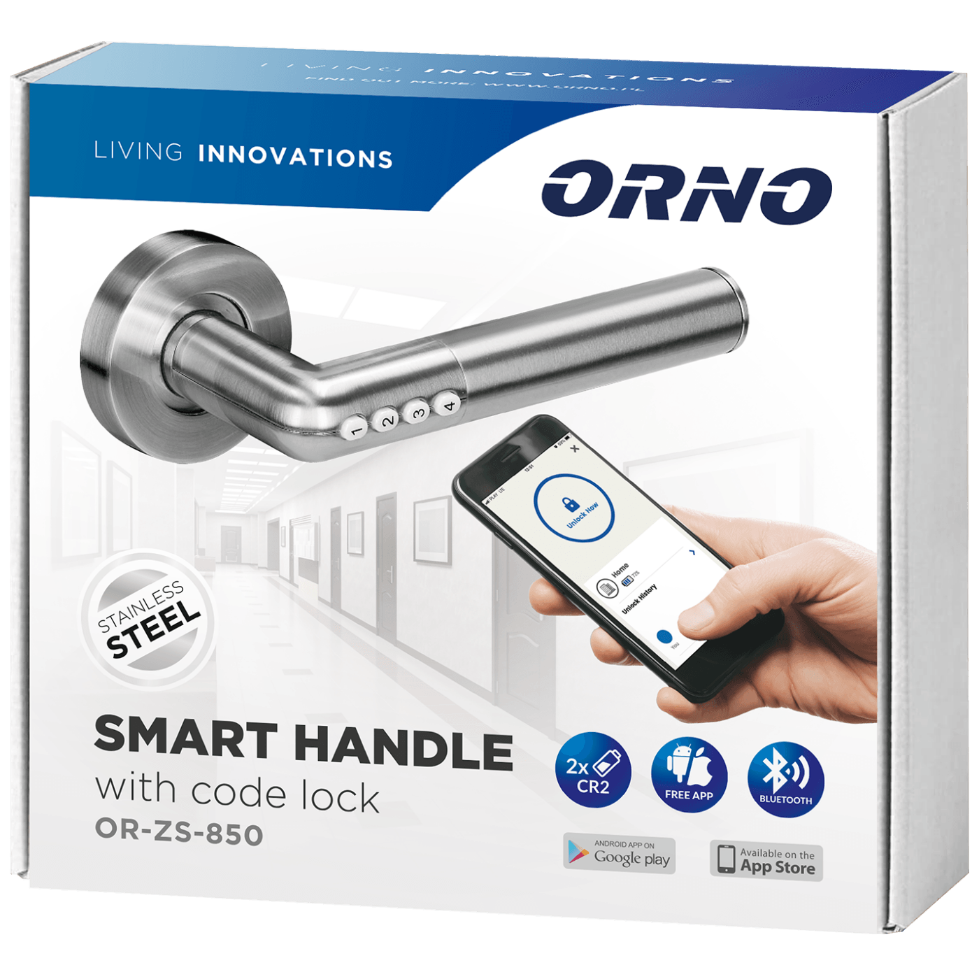 Orno Pametna brava, Bluetooth +PIN, IP44 - OR-ZS-850