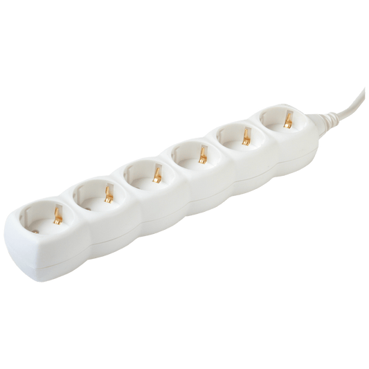 home Produžni kabl, 6 utičnice, 1.5mm², 5 met, bijeli - NV 6-5/WH/1,5