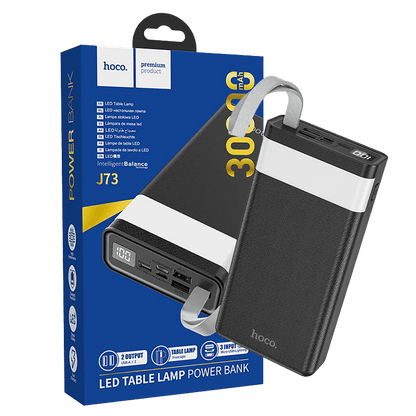 hoco. Punjač prijenosni sa lampom, Hoco j73, 30000mAh, 2A / 2A - J73 Powerful, Black