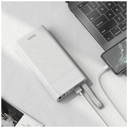 hoco. Punjač prijenosni sa lampom, Hoco j73, 30000mAh, 2A / 2A - J73 Powerful, White