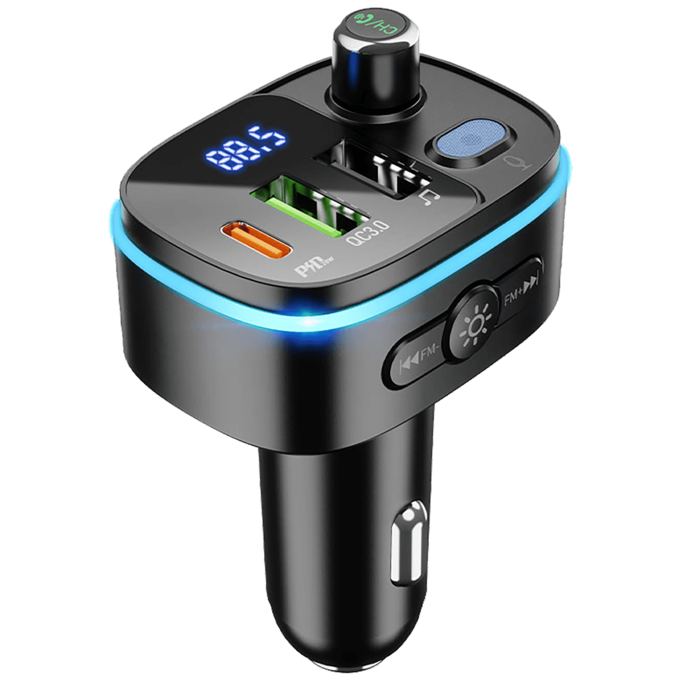 hoco. FM modulator, E62,Bluetooth,12/24 V,2xUSB, 1xUSB-C,PD20W - E62 Fast