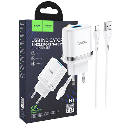 hoco. Punjač kućni sa Lightning kabelom, N1, 2.4A - N1 Ardent Lightning