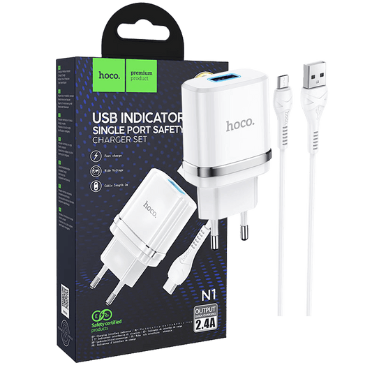 hoco. Punjač kućni sa micro USB kabelom, N1, 2.4A - N1 Ardent microUSB
