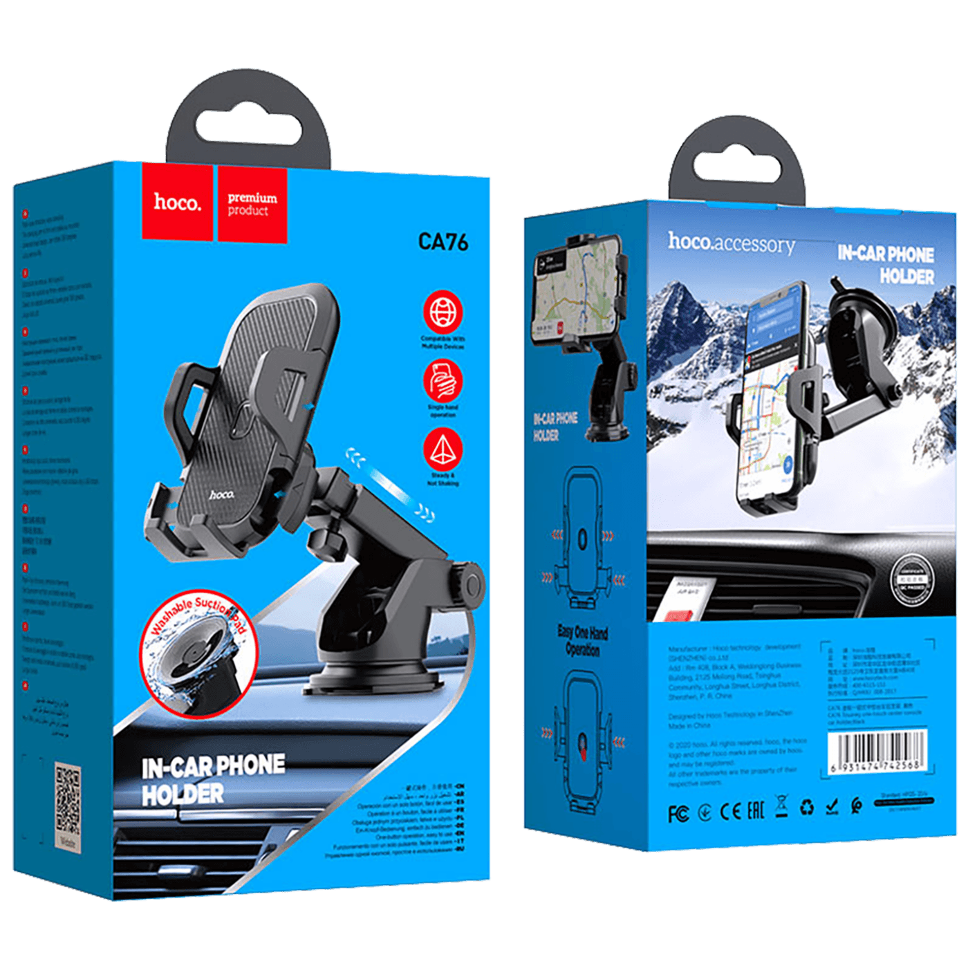 hoco. Auto držač za mobilne uređaje od 4.5 do 6.5" - CA76 Touareg