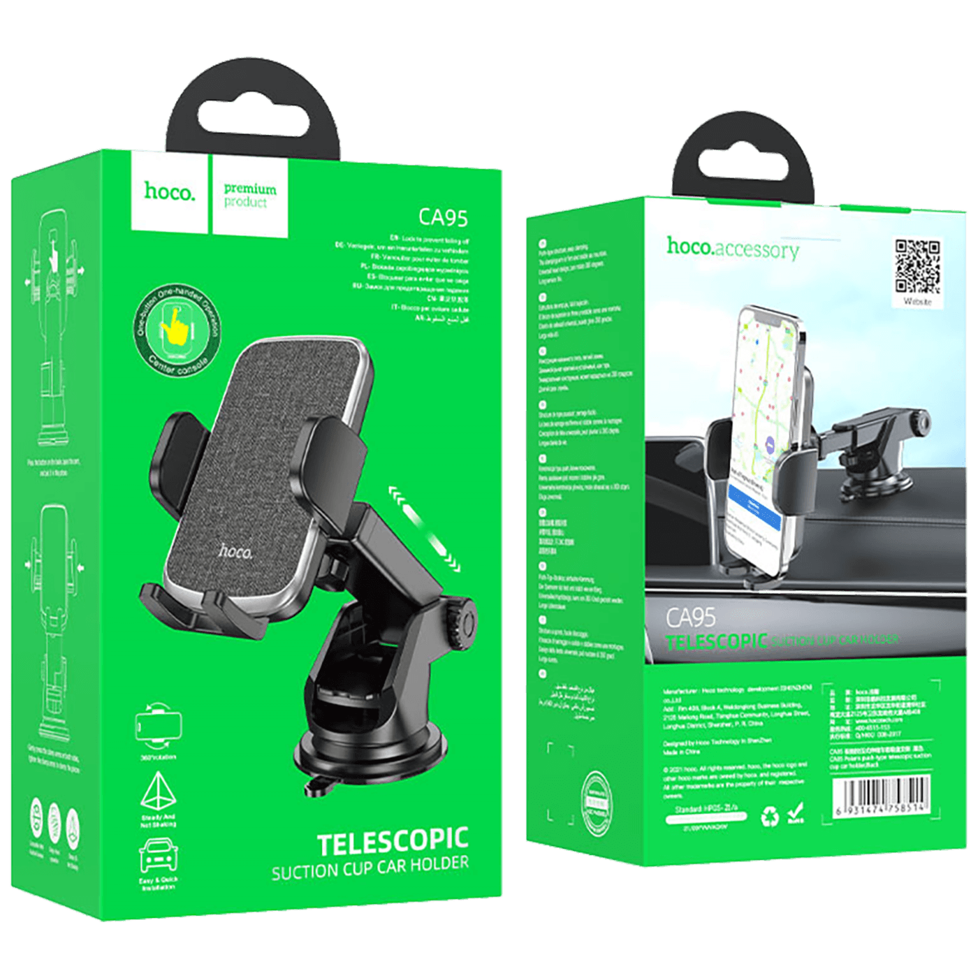 hoco. Auto držač za mobilne uređaje od 4.5 do 6.7" - CA95 Polaris