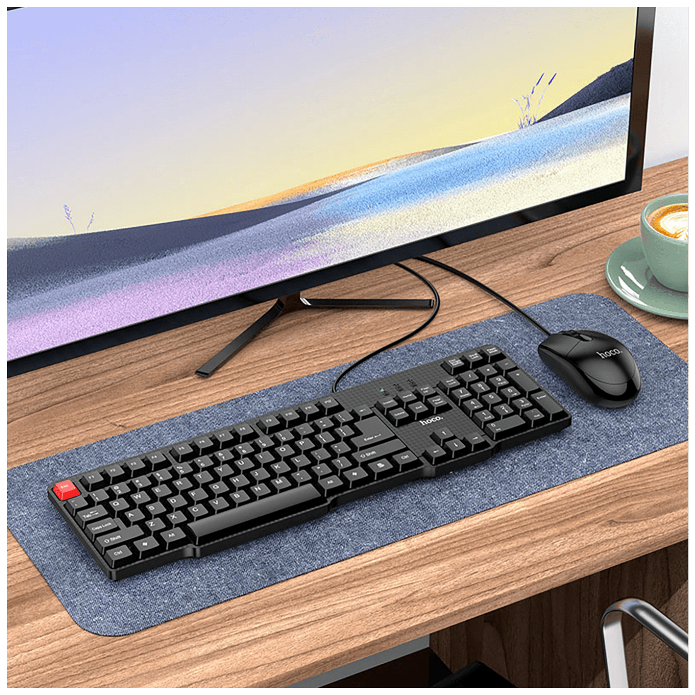 hoco. Tipkovnica + miš, Hoco GM16, set, USB