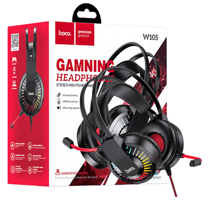 hoco. Slušalice sa mikrofonom, gaming, 3.5 mm / USB, LED - W105 Joyful