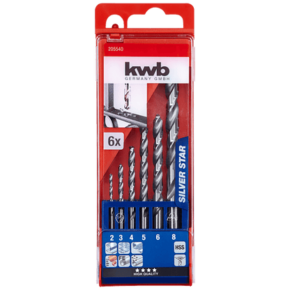kwb Set borera za metal, 2-8 mm, 6 kom., KWB SILVER STAR - 205540