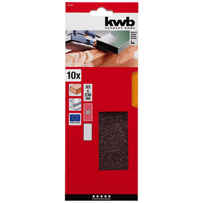 kwb Brusni papir 10/1, 93 x 230mm, GR40, 10 kom - 815040