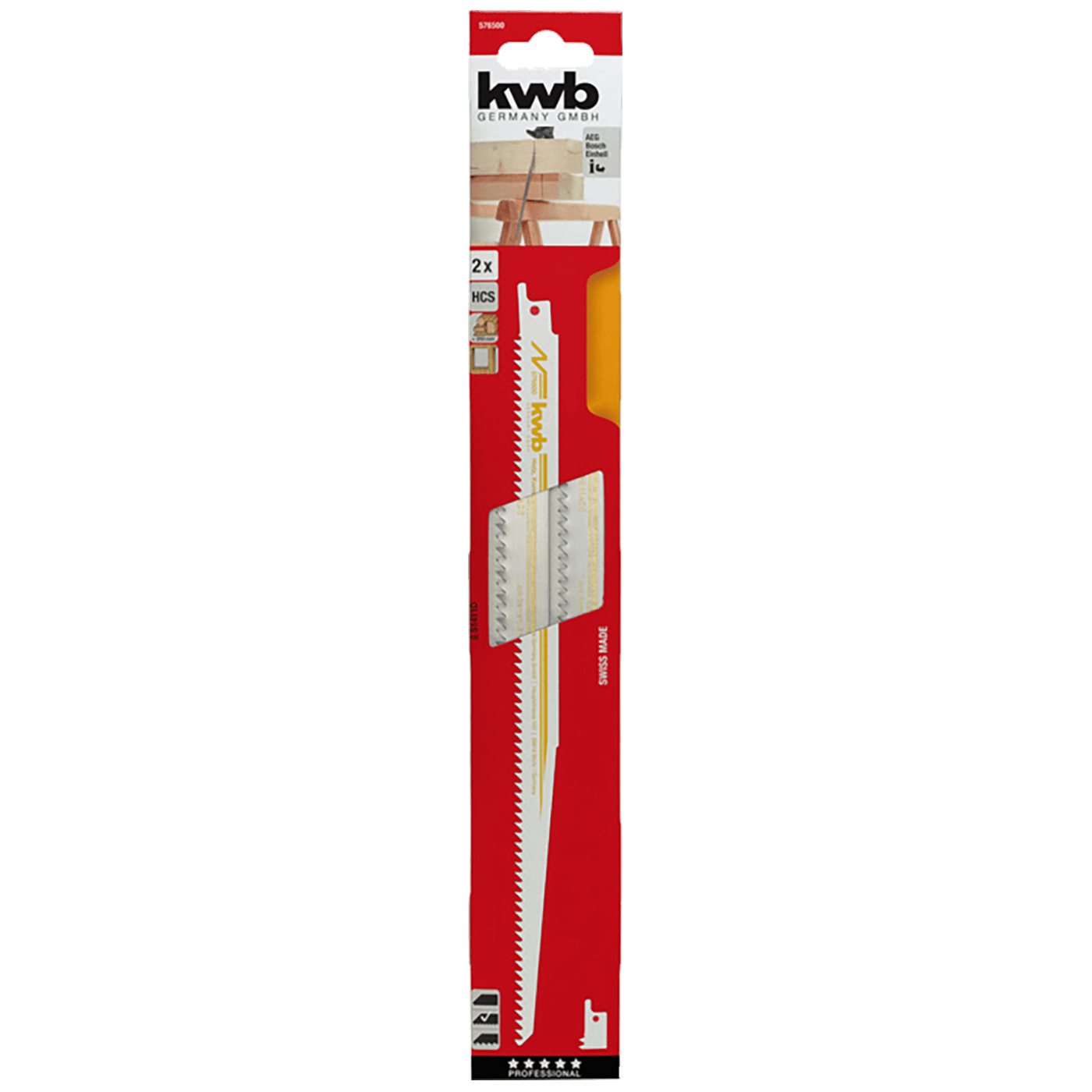 kwb Univerzalni rezni listovi 2/1 srednje grubi, 2 kom - 576500