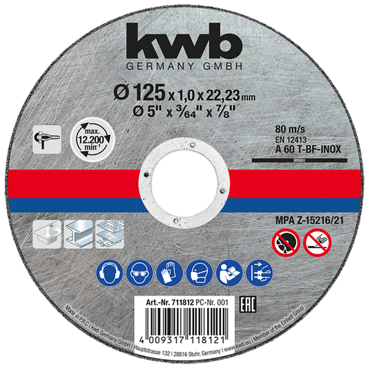kwb Rezna ploča za INOX 125 x 1.0 mm - 711812