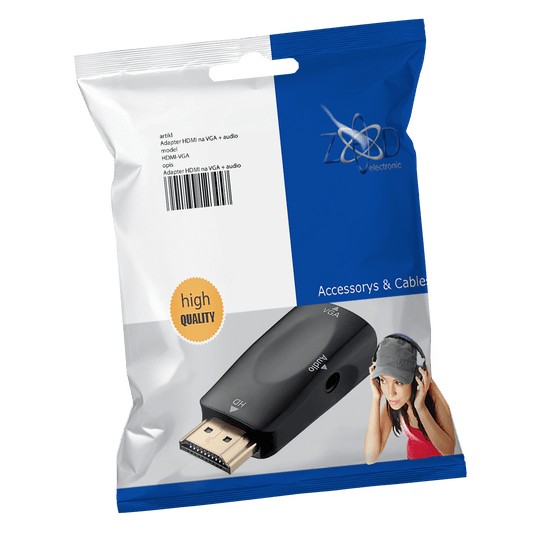 ZED electronic Adapter HDMI na VGA + audio - HDMI-VGA