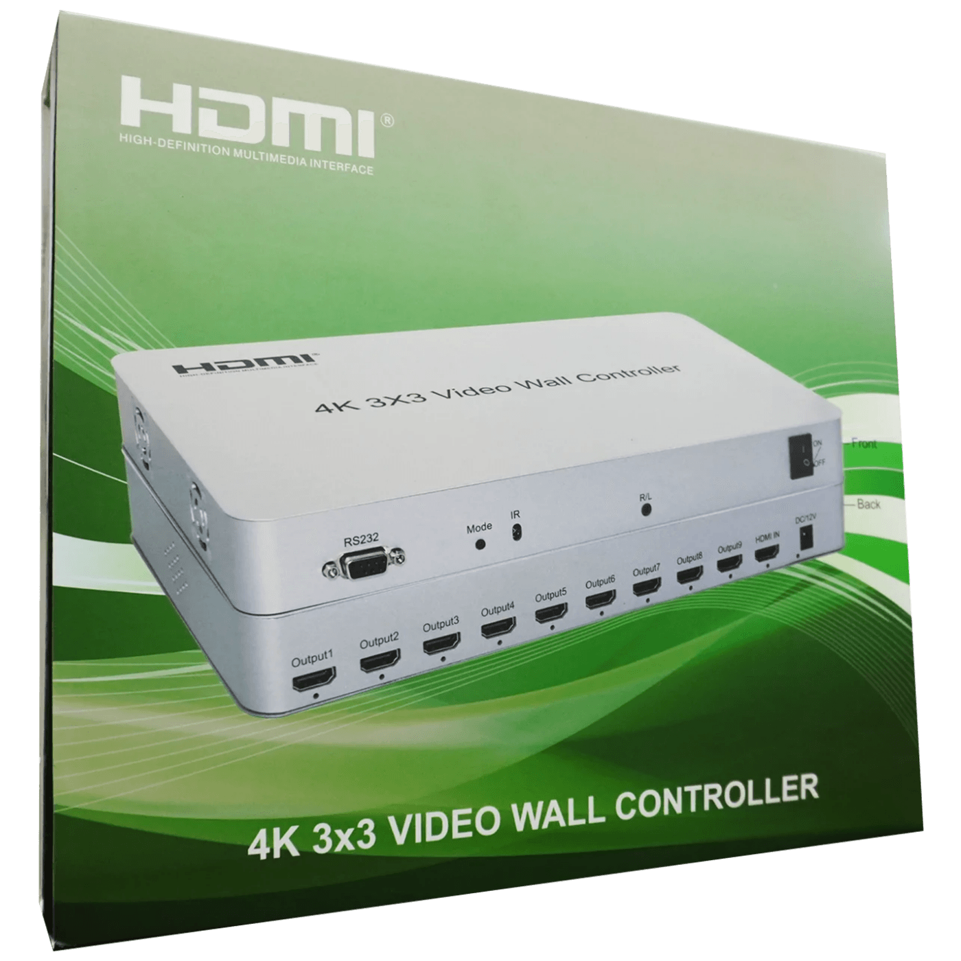 Falcom HDMI razdjelnik, video zid, 1 HDMI ulaz - 9 HDMI izlaza, 4K - HDMI 3x3 4K