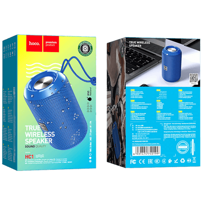 hoco. Zvučnik bežični, Hoco HC1, Bluetooth, 1200mAh, 5W, IPX5 - HC1 Blue