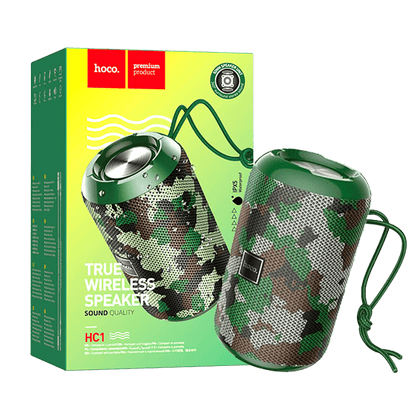 hoco. Zvučnik bežični, Hoco HC1, Bluetooth, 1200mAh, 5W, IPX5 - HC1 Camouflage Green