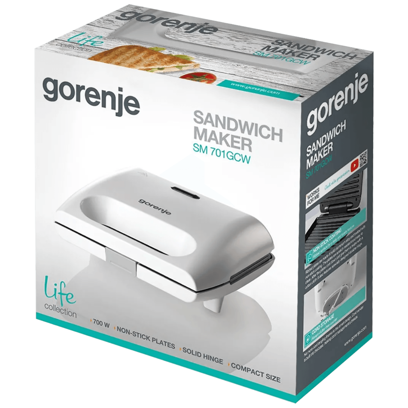 Gorenje Gril, mini, snaga 700 W - SM701GCW