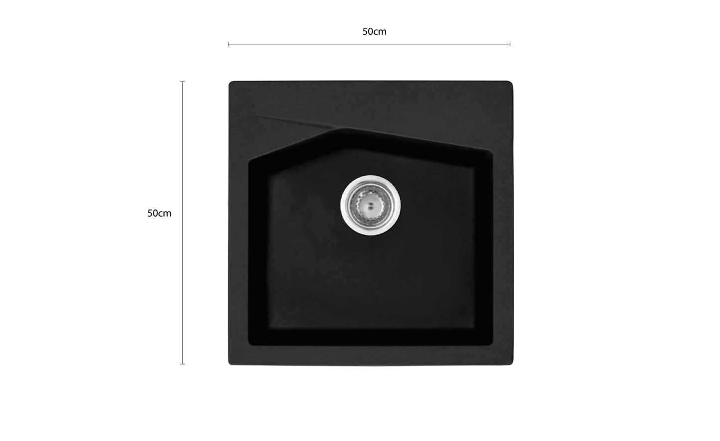 X Granit-sudoper Linea 50, crna