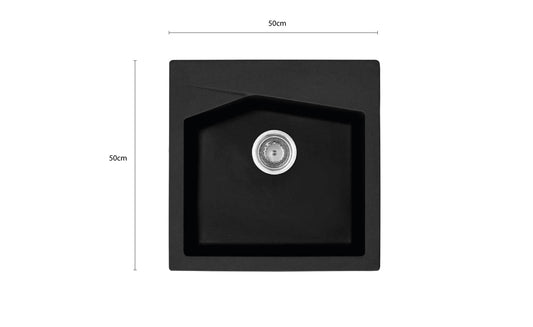 X Granit-sudoper Linea 50, crna