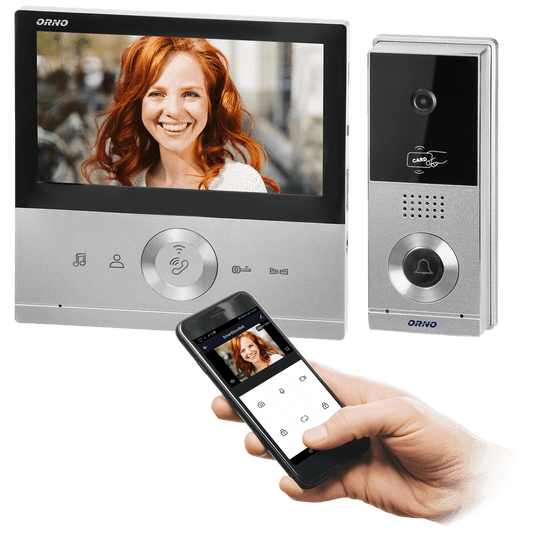 Orno Video interfon 7", set, Full HD, IP65, Conessi - OR-VID-MS-1075