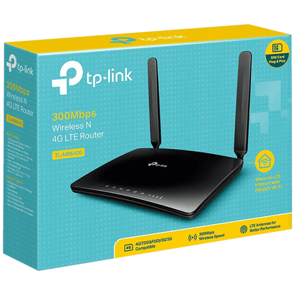 TP-LINK 3G/4G LTE Wireless N Router, 4 porta, microSIM slot, 300Mbps - TL-MR6400