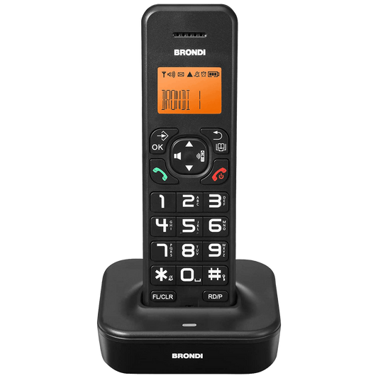 Brondi Telefon bežični, LED display, crni - Bravo Star, Black