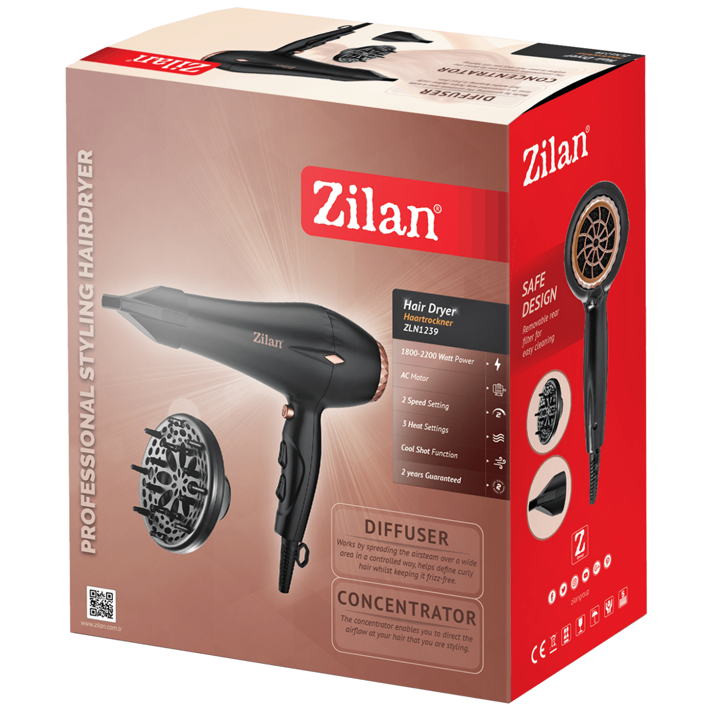 Zilan Fen za kosu, 1800 - 2200W - ZLN1239