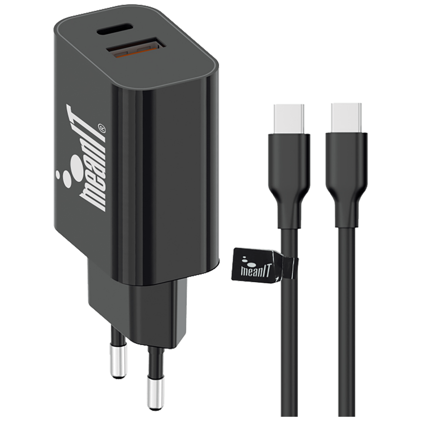 MeanIT Punjač kućni sa kabelom, brzi, za smartphone, iPhone, 20W - PUNJAČ KUĆNI ZA SMARTPHONE, BRZI