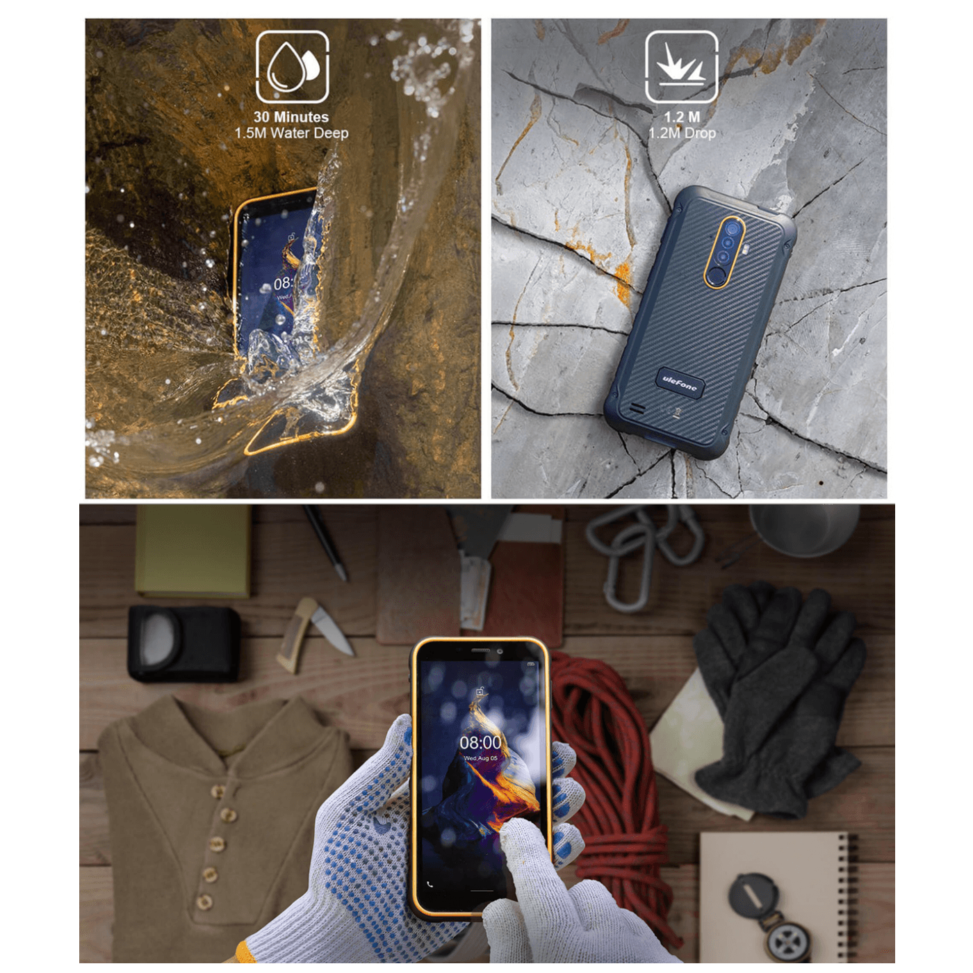 ulefone Smartphone 5.7", RAM 4GB, DualSIM, 8050mAh, 13/8 Mpx - Armor X8 4GB/64GB Black