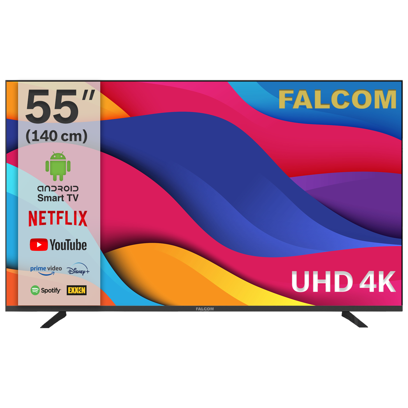 Falcom Televizor Smart LED TV 55" UHD ,Bluetooth ,WiFi, Android - TV-55LTF022SM
