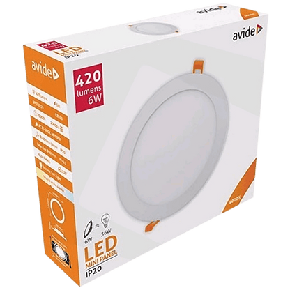 Avide Plafonjera LED, ugradna, 6W, 420 lm, 4000K, IP20 - ACRPNW-R-6W-ALU