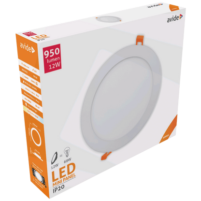Avide Plafonjera LED, ugradna, 12W, 950 lm, 4000K, IP20 - ACRPNW-R-12W-ALU