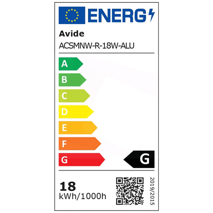 Avide Plafonjera LED, 18W, 1490 lm, 4000K, IP20 - ACSMNW-R-18W-ALU