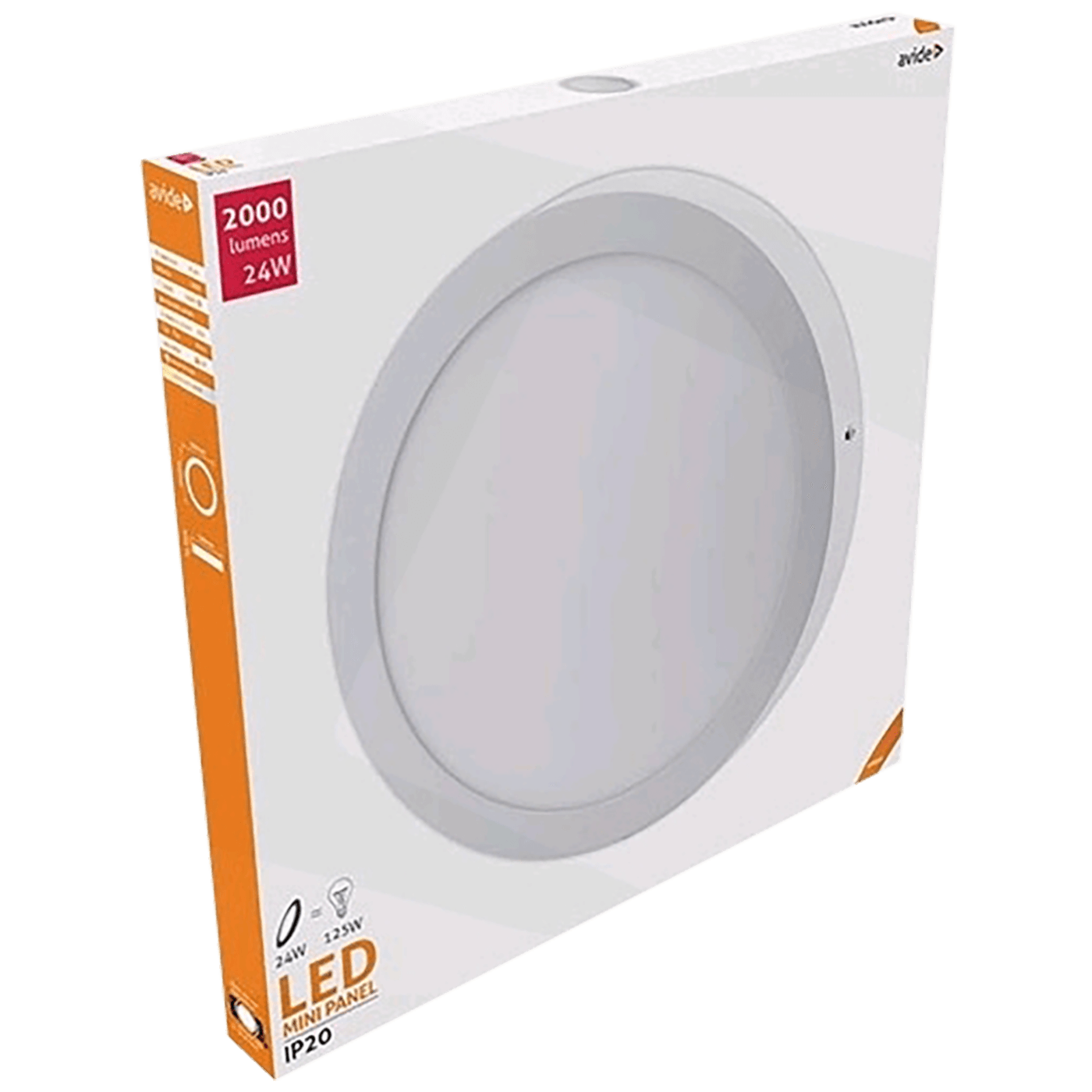 Avide Plafonjera LED, 24W, 2000 lm, 4000K, IP20 - ACSMNW-R-24W-ALU