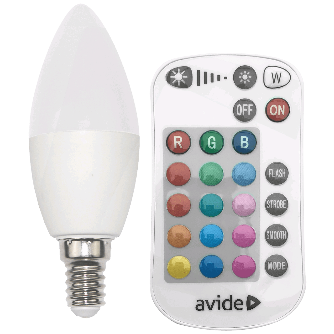 Avide Pametna sijalica, LED 4.9W, E14, RGB+W, 2700K, daljinski - Smart LED Candle 4.9W