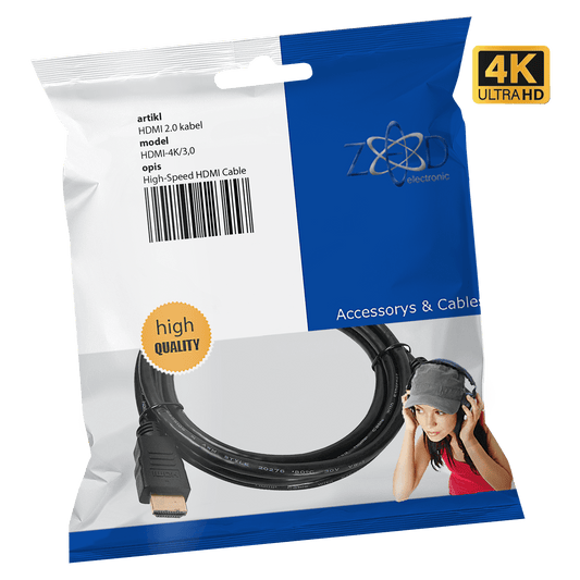 ZED electronic HDMI 2.0 kabl, 4K, dužina 3,0 met. - HDMI-4K/3,0