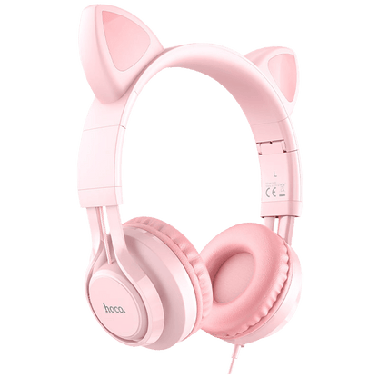 hoco. Slušalice sa mikrofonom, mačje uši, pink - W36 slušalice Mačje uši,Pink