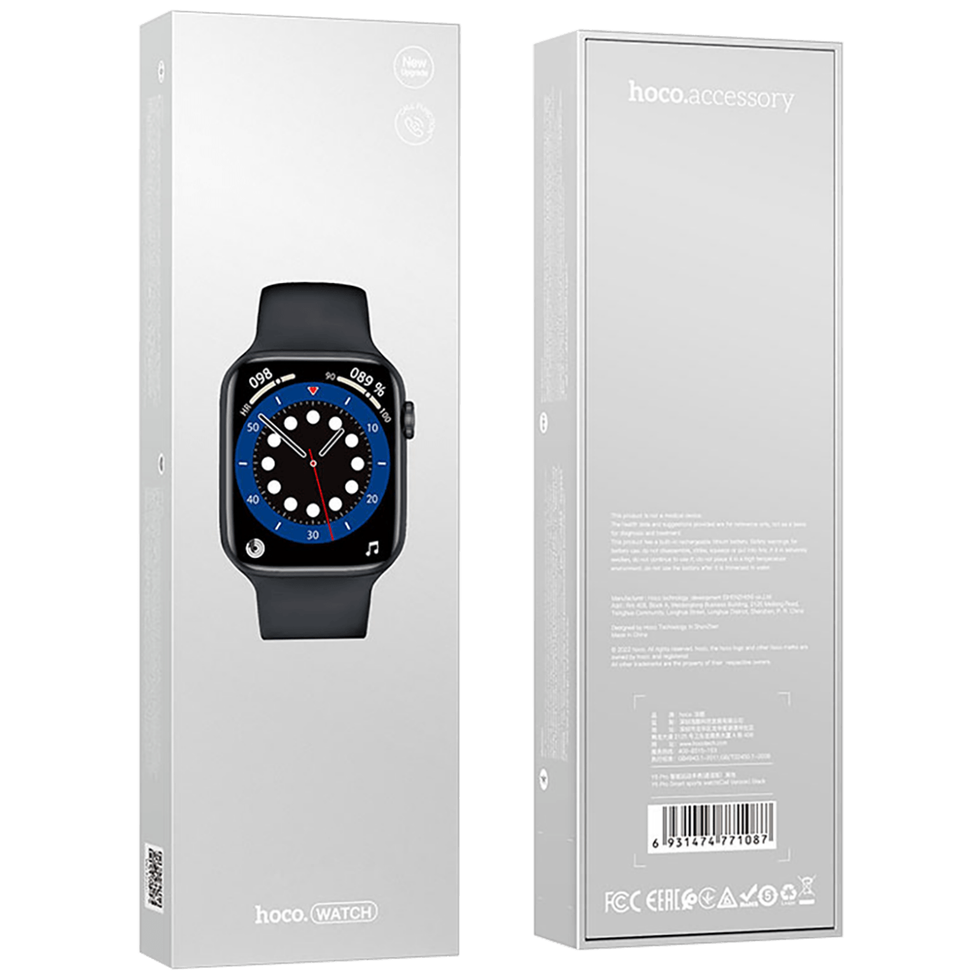 hoco. Pametni sat, 1.85" zaslon, Dual Bluetooth, IP68 - Y5 Pro