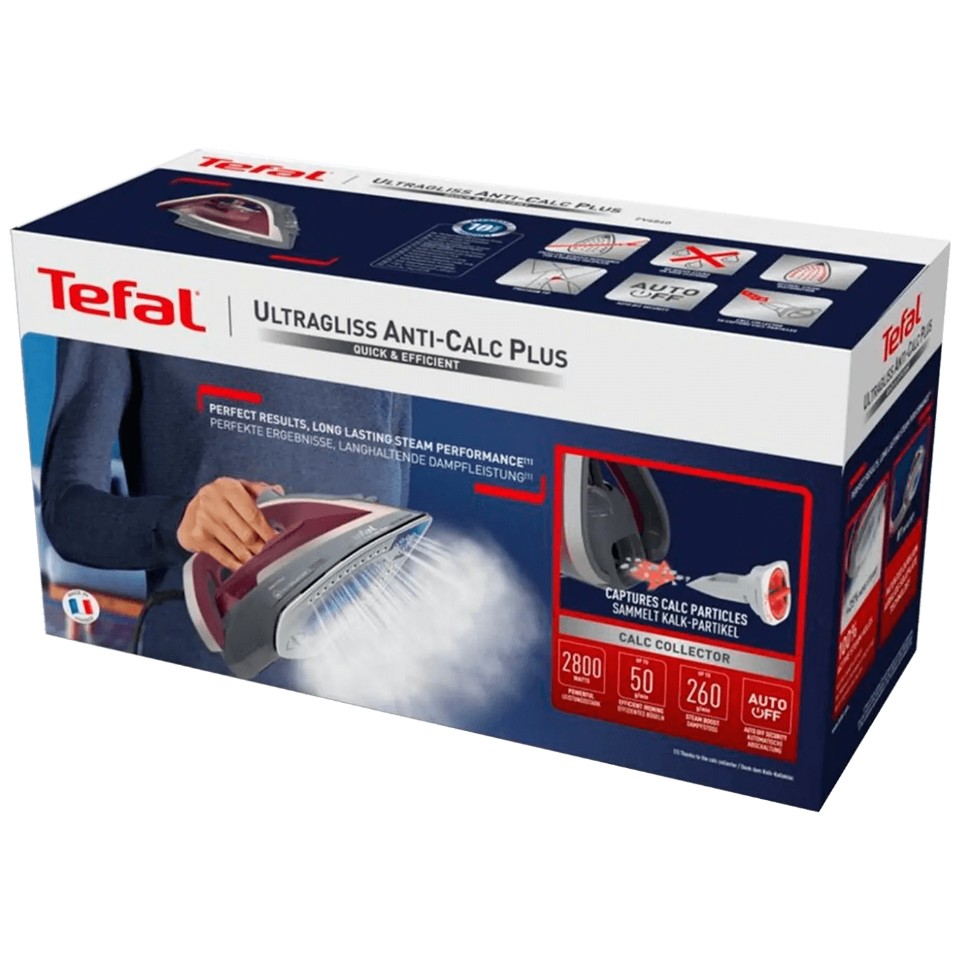 Tefal Pegla na paru, 2800W, Ultragliss Anti-Calc Plus - FV6840E0