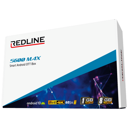 REDLINE Prijemnik IPTV@Android 10, 4K, 1 / 8 GB, Dual Band WiFi - S600 Max