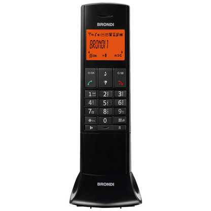 Brondi Telefon bežični, alfanumerički display, DECT GAP - Lemure, Black