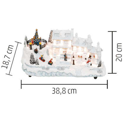 home Dekorativna LED rasvjeta, Diorama, bijela kuća - DRM 16