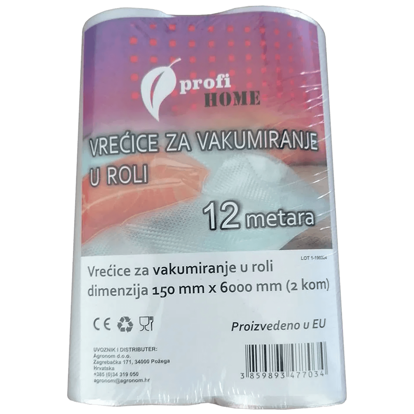 profi HOME Vrećice/Folije za vakumiranje u roli, 150 x 6000 mm, 2 kom - 453605