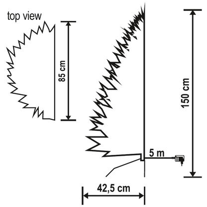 home Dekorativni bor s LED rasvjetom, 3D + 2D iglice, 150 cm - KMF 7/150