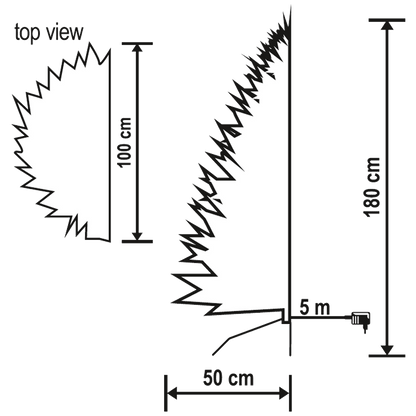 home Dekorativni bor s LED rasvjetom, 3D + 2D iglice, 180 cm - KMF 7/180