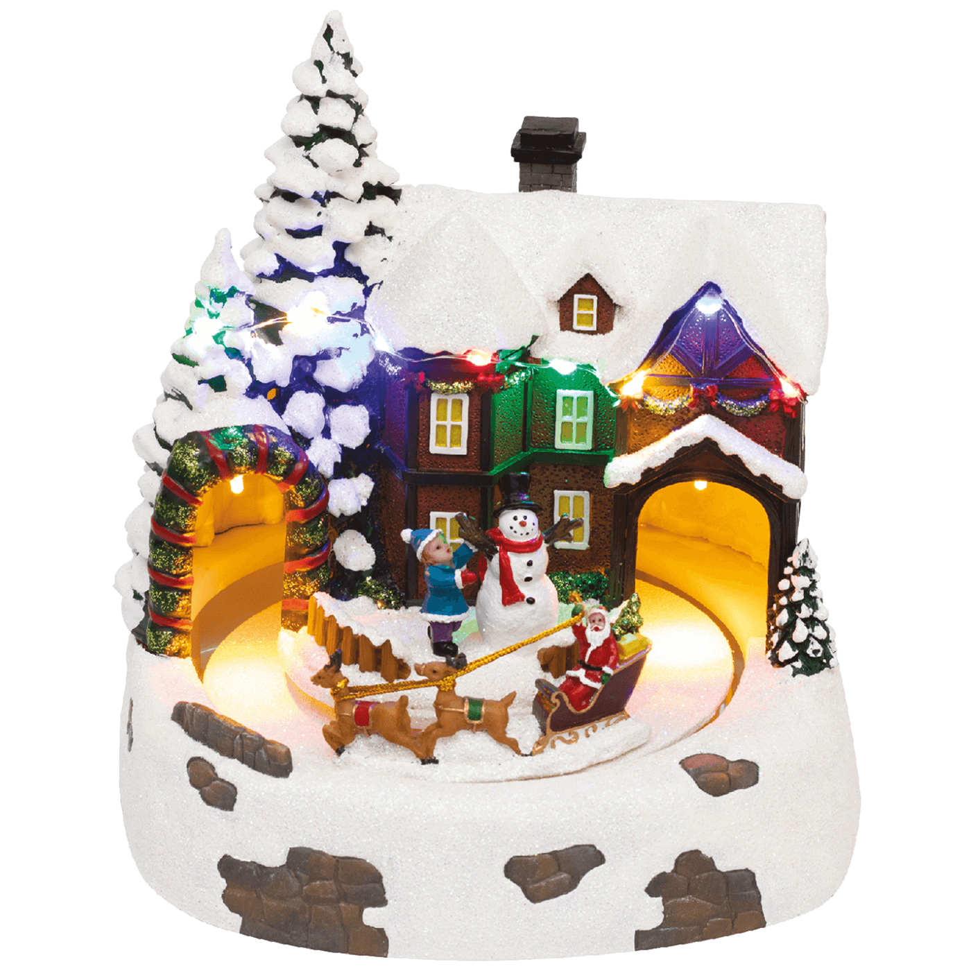 home Dekorativna LED rasvjeta, Diorama, snježna kuća - DRM 15