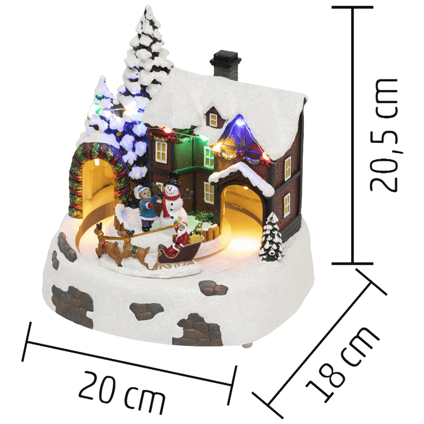 home Dekorativna LED rasvjeta, Diorama, snježna kuća - DRM 15