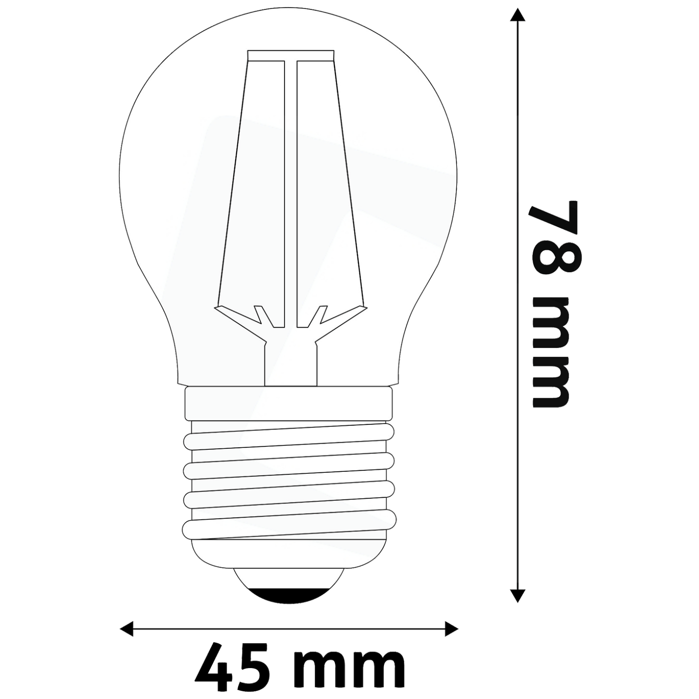 Avide Sijalica, LED 2.5W, E27, 2700K, 360°, 230V AC - Mini Globe 2.5W E27